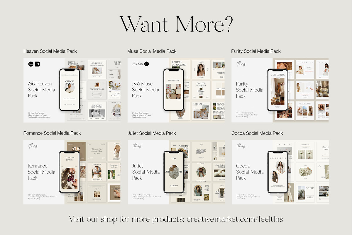 Amour Social Media Pack Canva PS, a Social Media Template by Feel This (Photo 22 of 22)