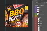 BBQ Cookout Party Flyer, a Flyer Template by CREATIVE DUDE (Thumbnail 3 of 3)