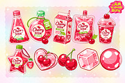 Cute Cherry Soda Clipart PNG, a Food Illustration by K.JackArtwork (Thumbnail 2 of 4)