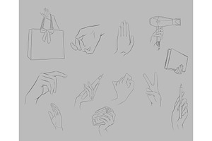 Hands Stamps Brushes For Procreate