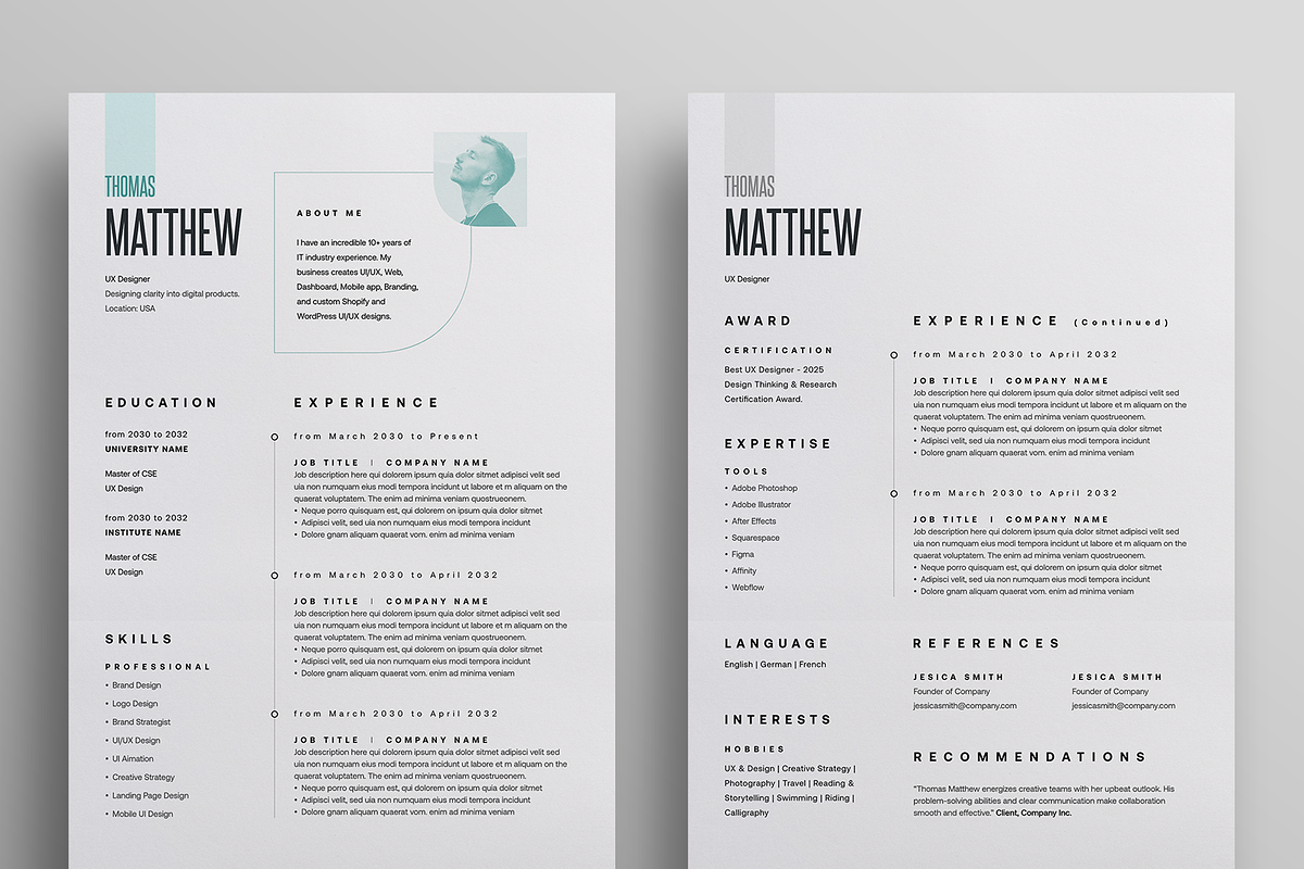 Resume/CV, a Resume Template by Reuix Studio (Photo 3 of 5)