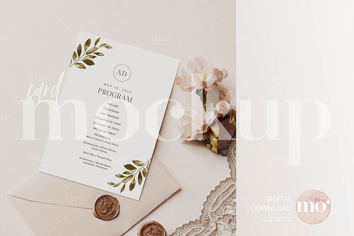 5x7 Invitation Mock up, a Product Mockup by MoMockups (Photo 3 of 6)