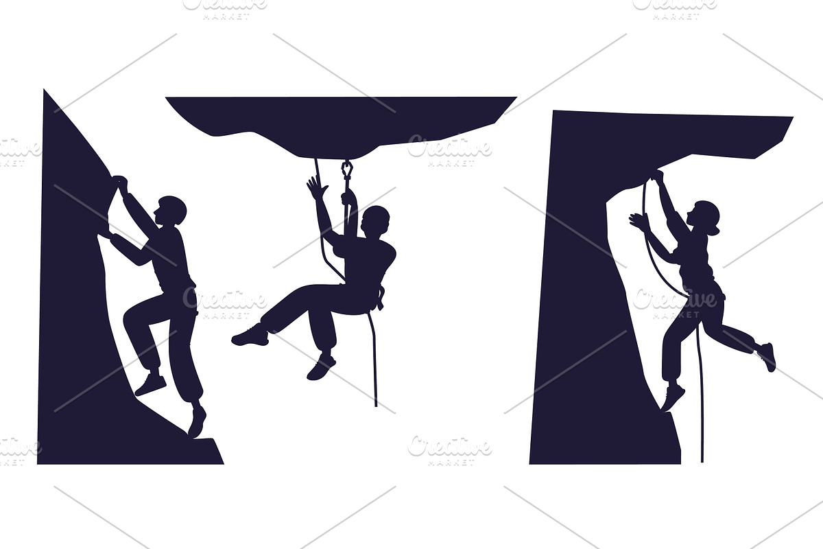 Climbers men and women extreme, a Sport Illustration by Vectorbuum