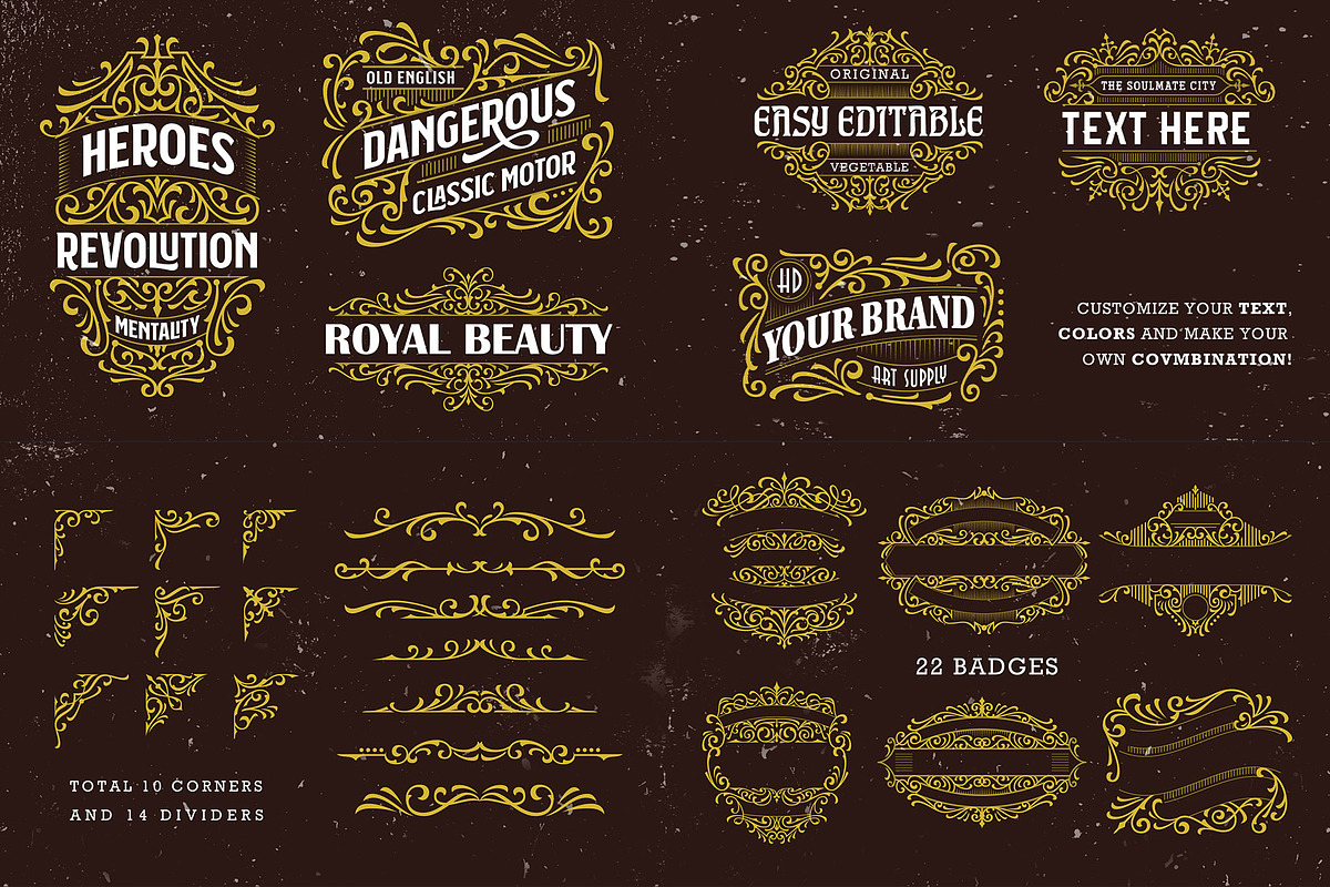 Vintage Font Bundle & Ornaments, a Font by Arterfak Project (Photo 13 of 13)