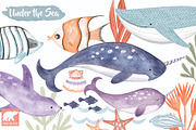 Under the Sea, Marine Watercolor Set, an Illustration by Roodi and Bear (Thumbnail 1 of 2)