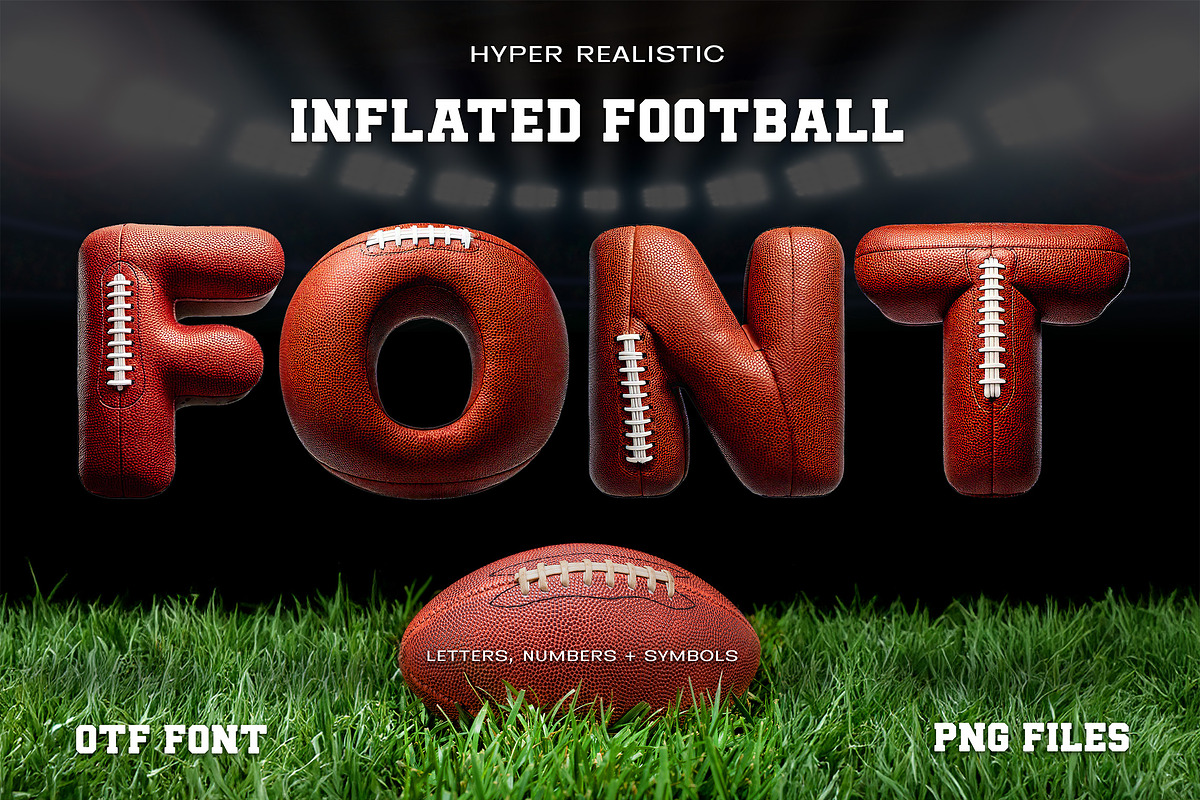 Inflated Football | Letters & Font, a Font by Making Rad Things (Photo 1 of 8)