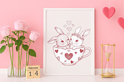 Whimsical Bunnies Valentine's Day, an Illustration by Canvas Craft (Thumbnail 7 of 7)