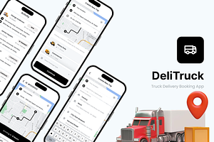 Truck Logistics App | DeliTruck, an UI Kit Template by Opus LabWorks