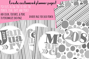 Customizable Planner Page Templates