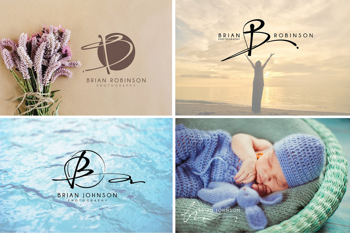 168 LETTER B SIGNATURE monogram logo, a Branding & Logo Template by Whimsical Logoshop (Photo 4 of 16)