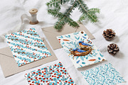 Christmas winter birds watercolor, a Wallpaper Graphic by Artmanata (Thumbnail 12 of 16)