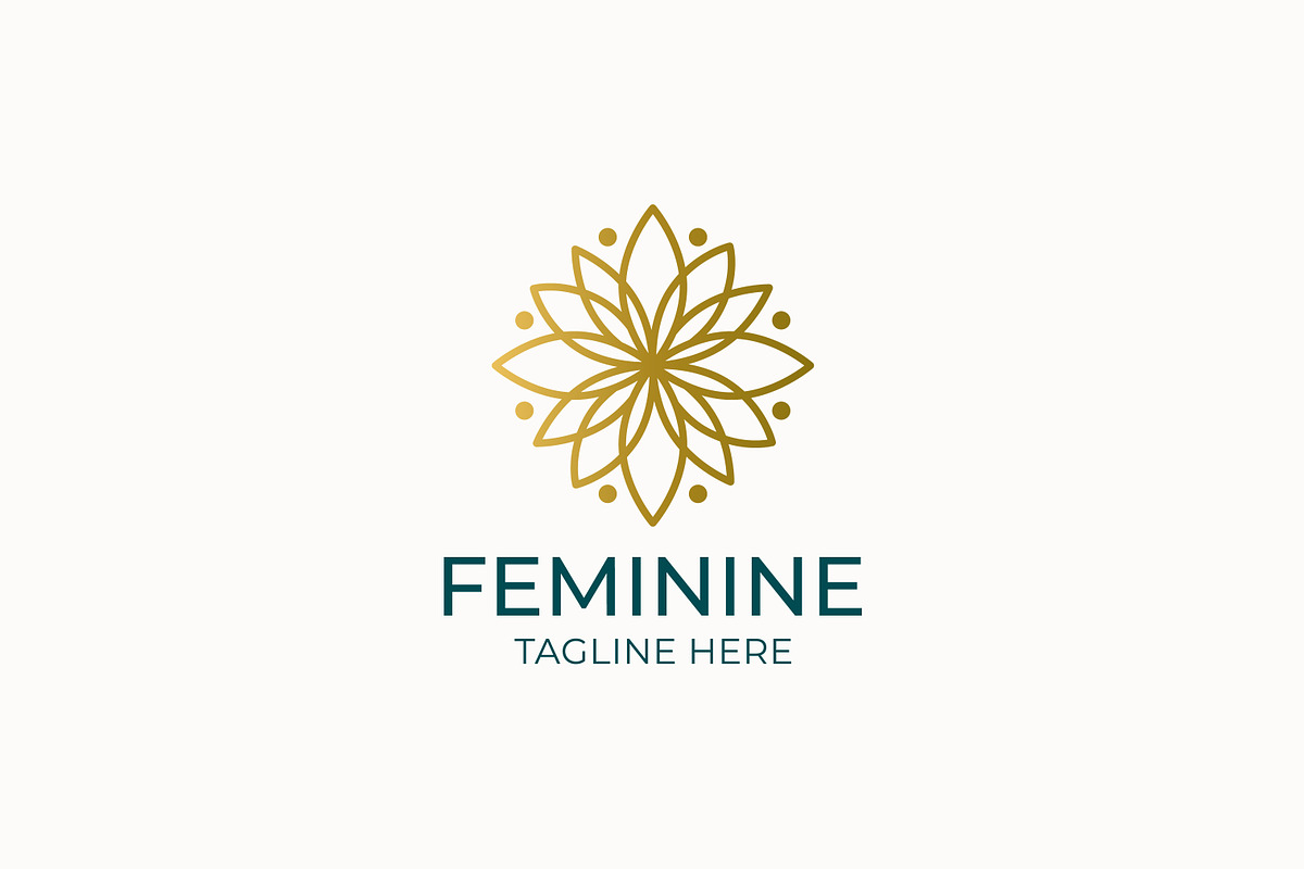 Feminine Sign Symbol Logo Flower preview 2