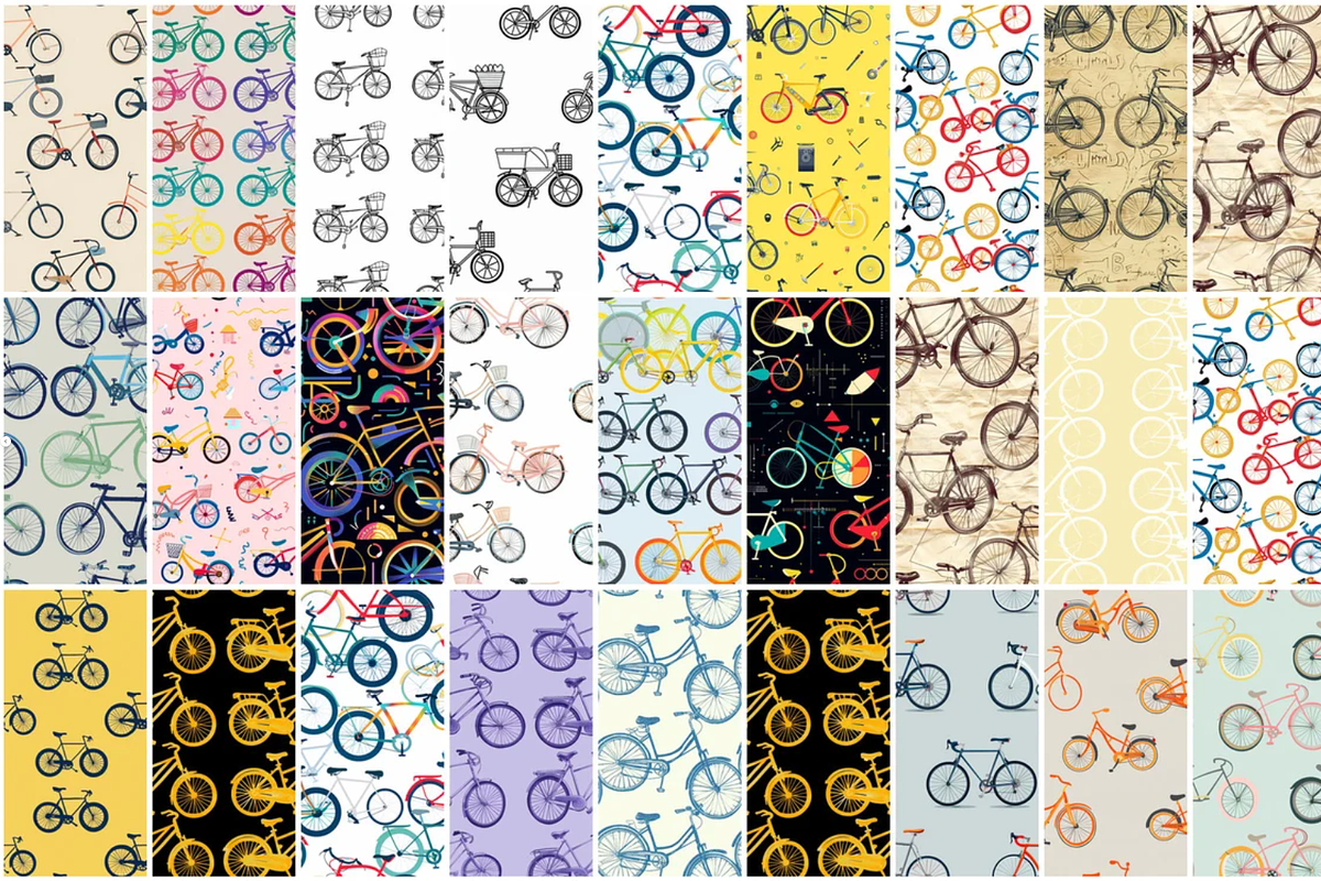 60 Bike Bikes Seamless Patterns, a Pattern Graphic by mkStudioLab (Photo 3 of 3)