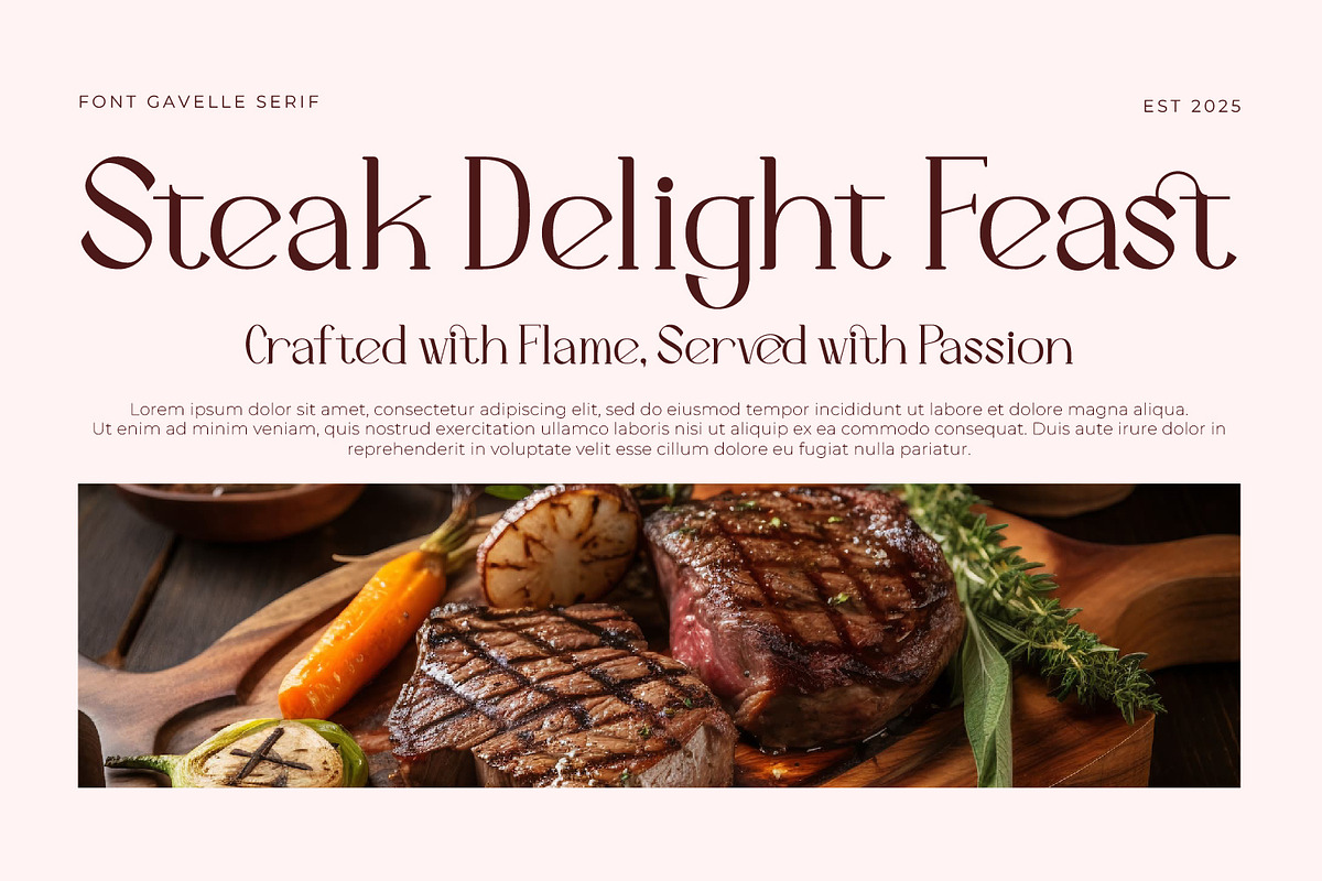 Gavelle -  Serif Typeface Font, a Serif Font by Rishsketch (Photo 11 of 15)