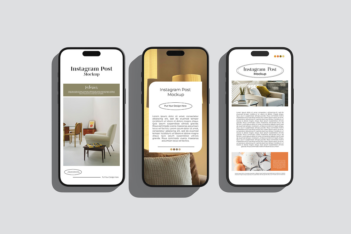 Instagram post mockup, an iPhone Mockup by Graphicbars (Photo 4 of 17)