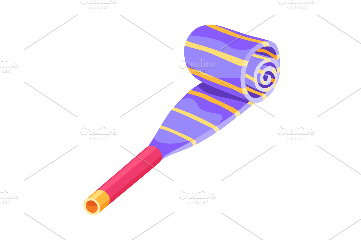 Party blower or noise maker, an Object Illustration by Things for designers