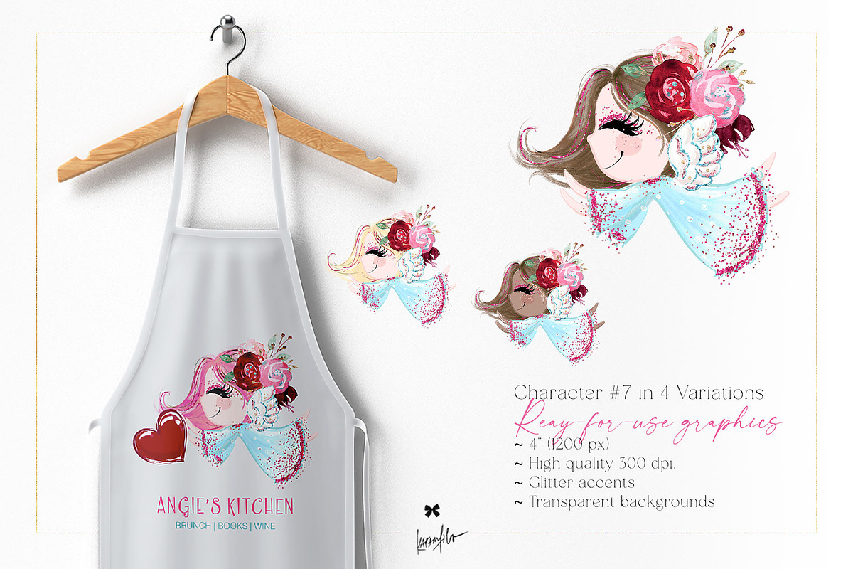 Valentine Cupid Angels Illustrations, a Seasonal Illustration by KaramfilaS (Photo 7 of 11)