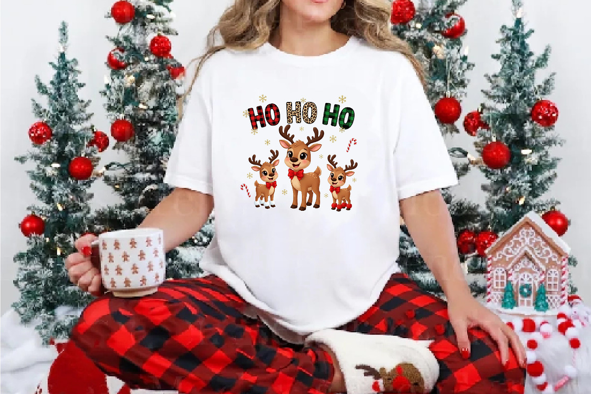 HO HO HO Reindeer PNG, an Illustration by DreamArtGraphic (Photo 4 of 5)