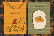 Autumn Halloween hand drawn set, a Seasonal Illustration by Madiwaso (Thumbnail 6 of 12)