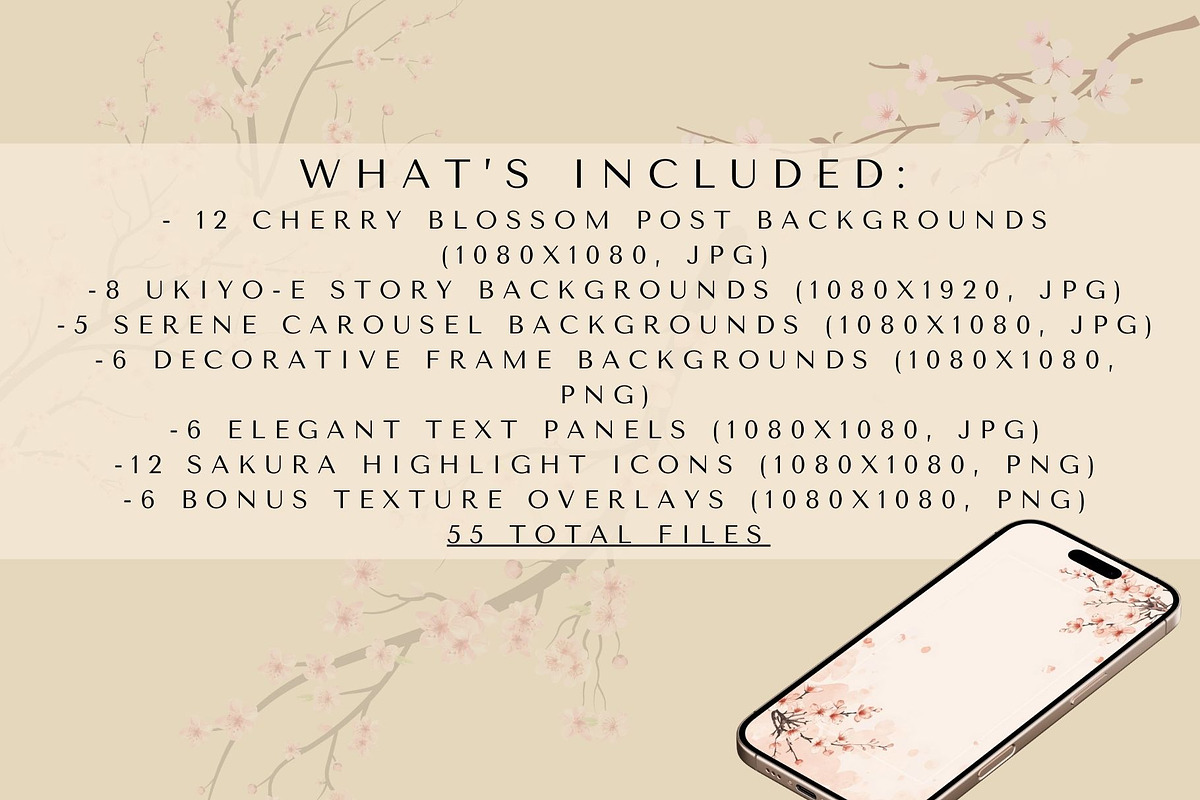 Japanese-Inspired Social Media Kit, a Social Media Template by Vandy Fullum (Photo 2 of 8)