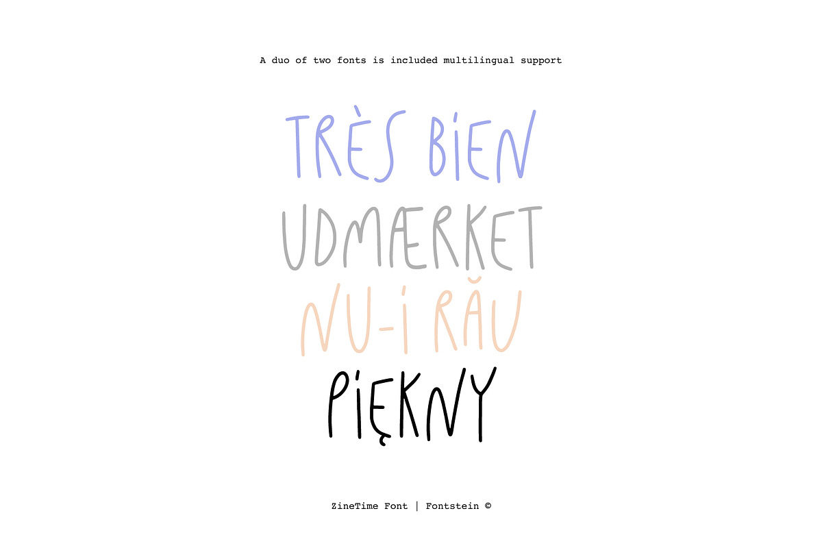 ZineTime Font Set | DUO + Symbols, a Sans Serif Font by Fontstein (Photo 7 of 7)