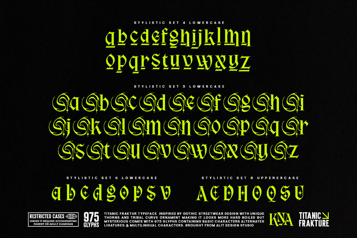 Titanic Fraktur Typeface, a Blackletter Font by alit design (Photo 15 of 20)