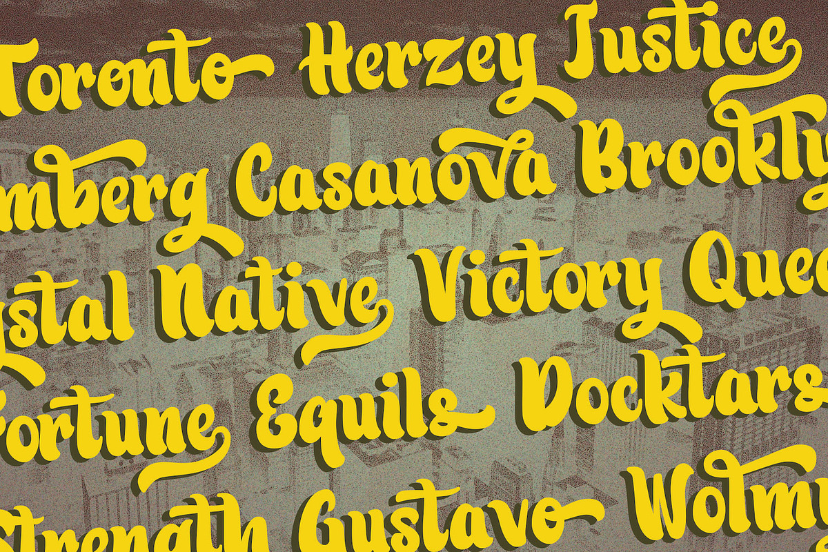 Patric Zihva - Retro Bold Script Fon, a Script Font by StringLabs (Photo 7 of 15)