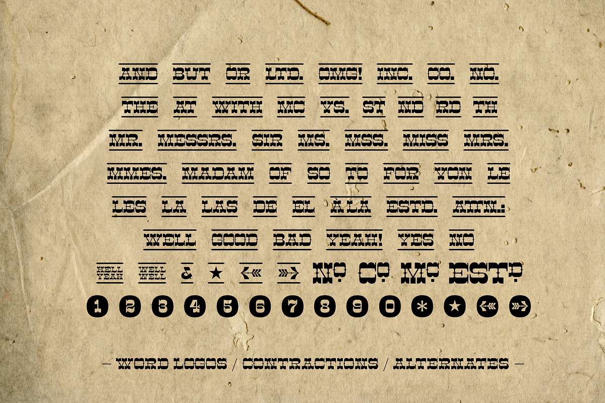 Cayuse Display Font + Word Logos preview 4