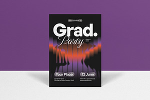 Black Graduation Party Invitation, an Invitation Template by graphicook