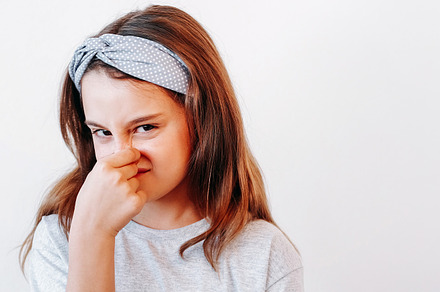 Disgusted child yuck kid dissatisfied little girl, a Person Photo by Photo Drive Studio