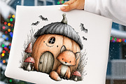 Whimsical Woodland Halloween Clipart, a Transportation Illustration by SinaCreation (Thumbnail 5 of 8)