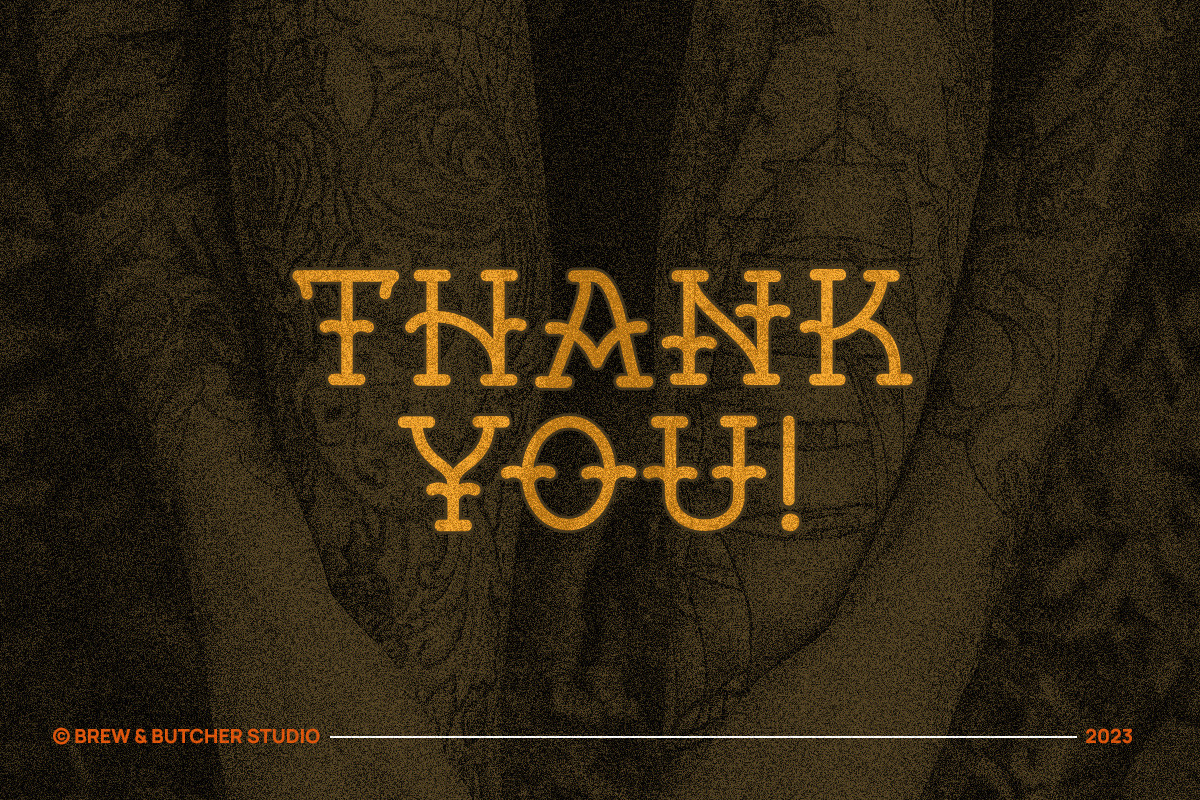 Cry Ink | Tattoos Typeface, a Serif Font by Brew & Butcher Studio (Photo 10 of 11)