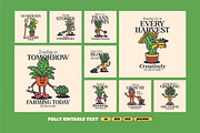 Retro Plant Mascot Illustration, an Object Illustration by Decoconio Design (Thumbnail 2 of 8)