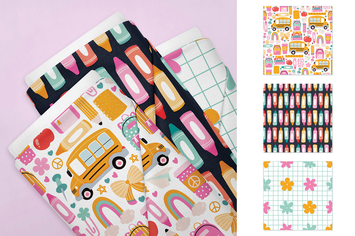 Retro School Seamless Patterns, a Pattern Graphic by Alanna Messina Design Co (Photo 8 of 9)