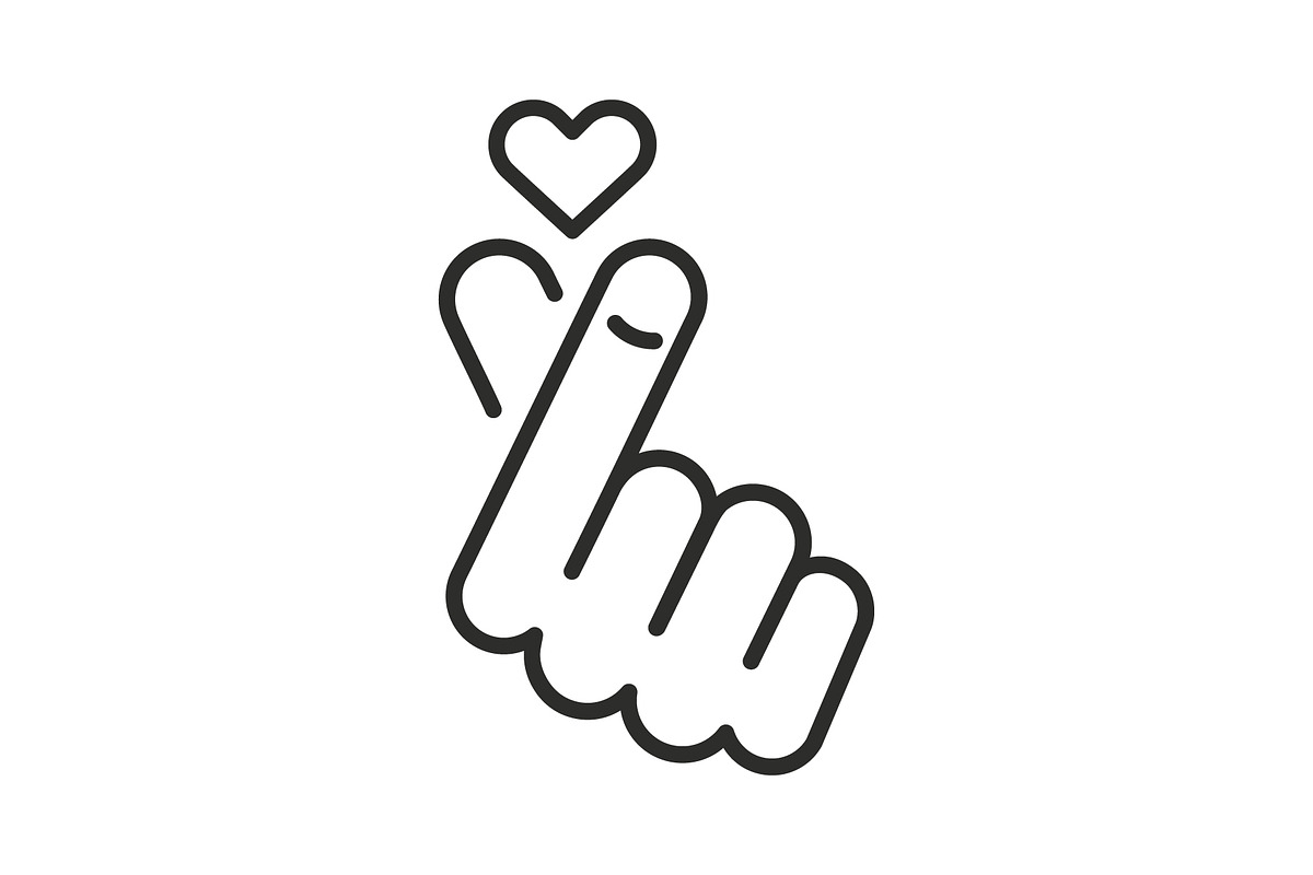 finger gesture I Love You, an Outline Icon by 007NATALIIA