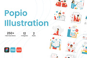Popio Illustration Bundle, a Person Illustration by Kawalan Studio (Thumbnail 1 of 8)