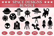 Space SVG, Alien Silhouette Bundle, an Object Graphic by Smix Ryo (Thumbnail 1 of 3)
