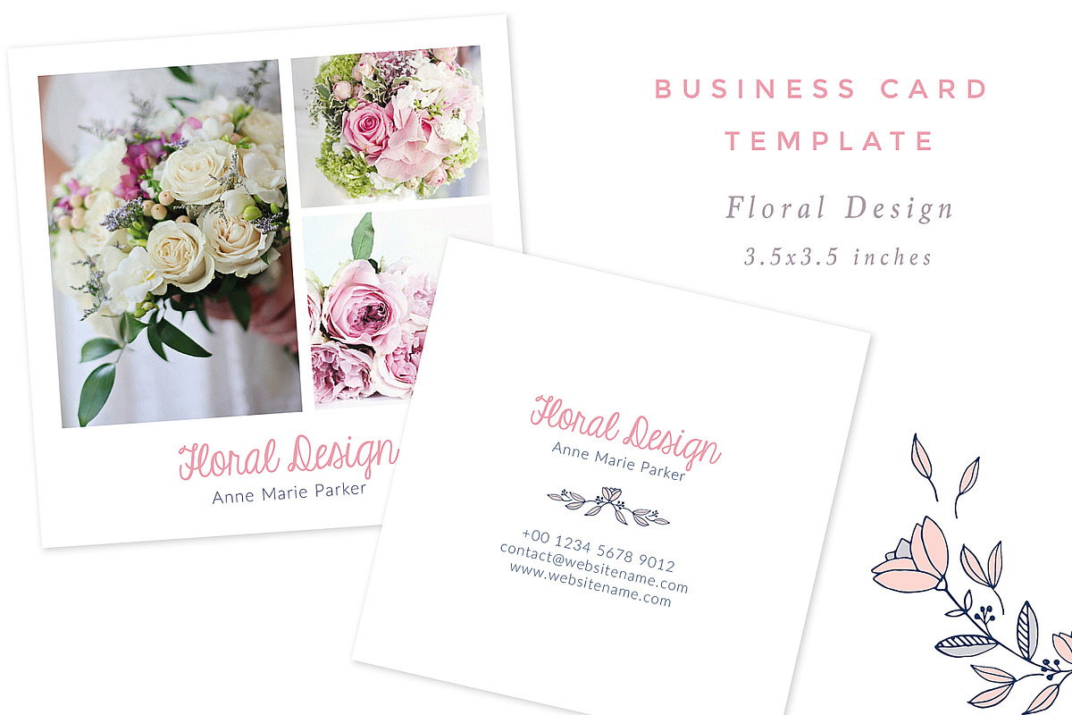 Floral Design Business Card, a Business Card Template by Nordic.Arg (Photo 1 of 2)