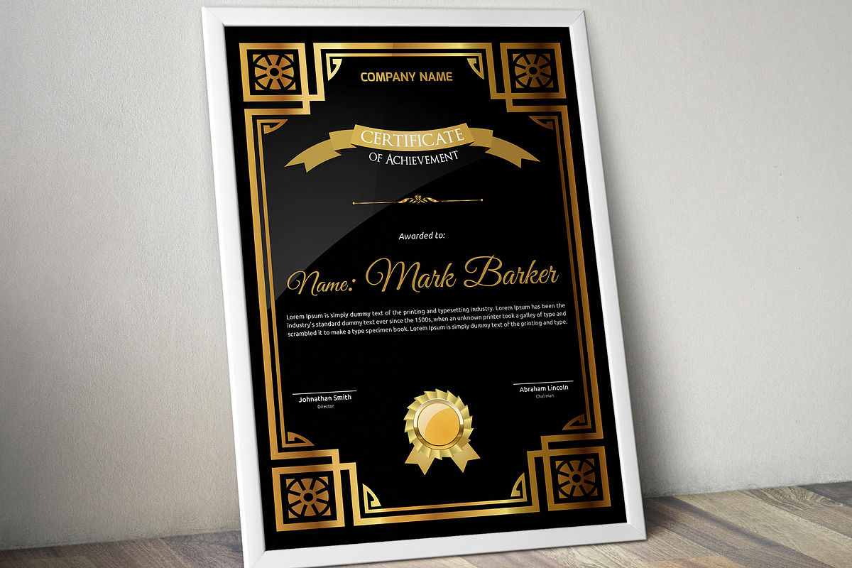 Certificate Word | PSD | AI, a Stationery Template by Curve Design (Photo 3 of 3)