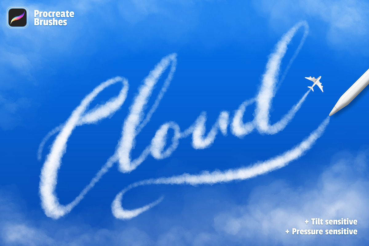 Clouds Procreate Brushes, a Brush Add-On by Andrew Skoch Design (Photo 1 of 10)