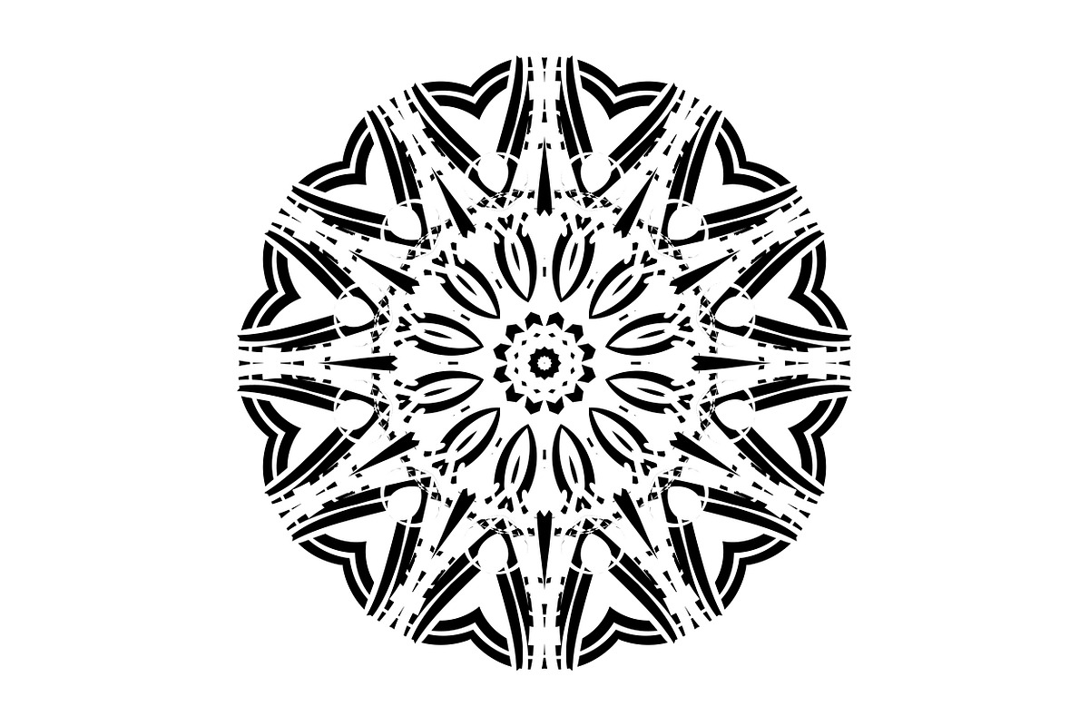 Modern Black and White Mandala Pack, a Decorative Illustration by NJ Himel (Photo 12 of 101)