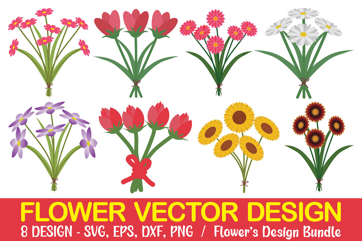 Flower's Vector Design Bundle, a Print Template by Active Designers (Photo 1 of 9)