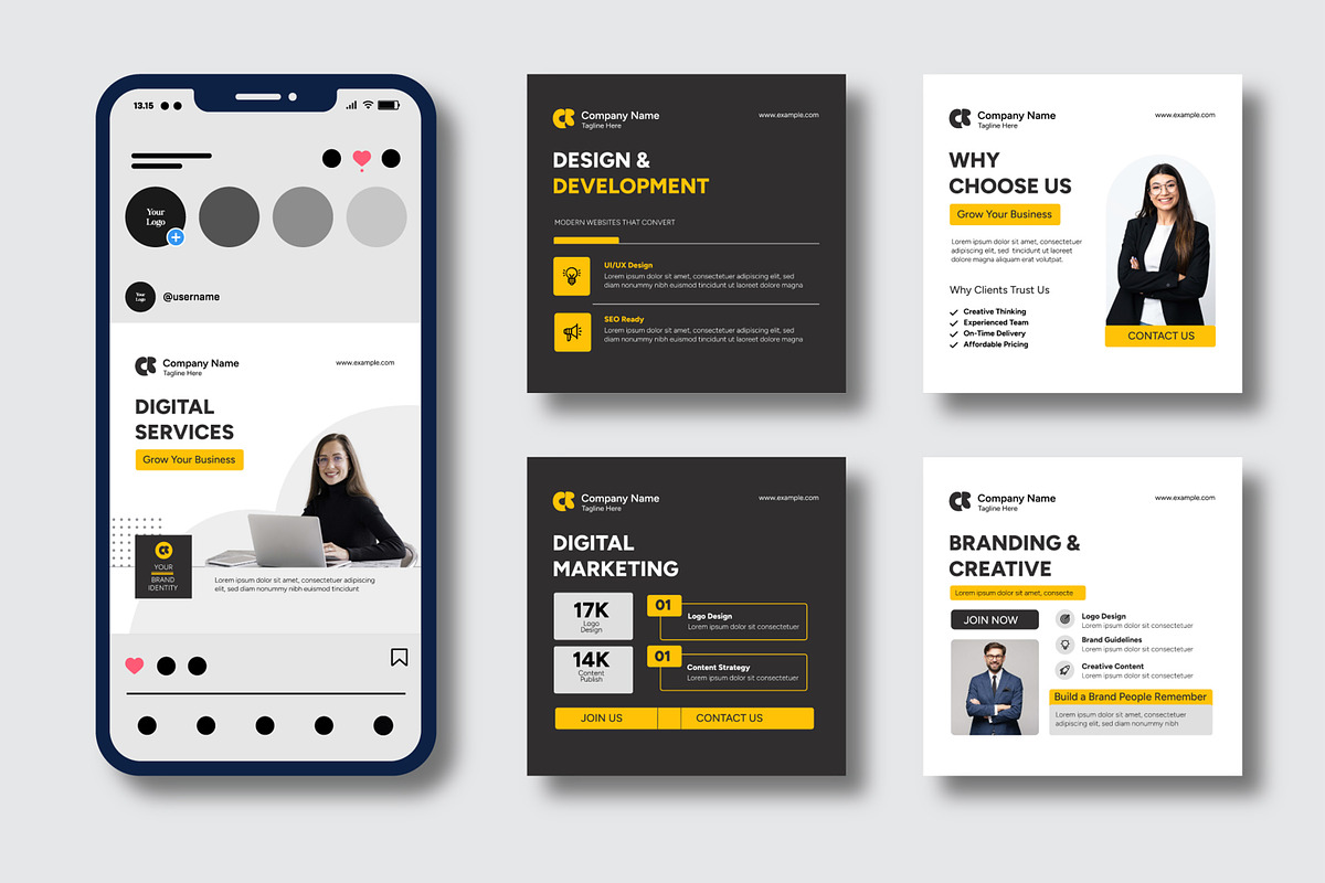 Digital Services Grow Your Business, a Social Media Template by MightyDesign (Photo 2 of 8)