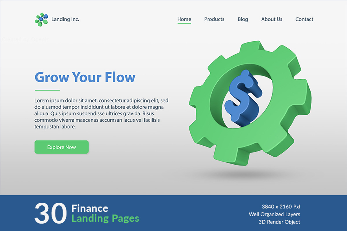 Finance Landing Pages, a Templates & Theme by Odeniz (Photo 11 of 31)
