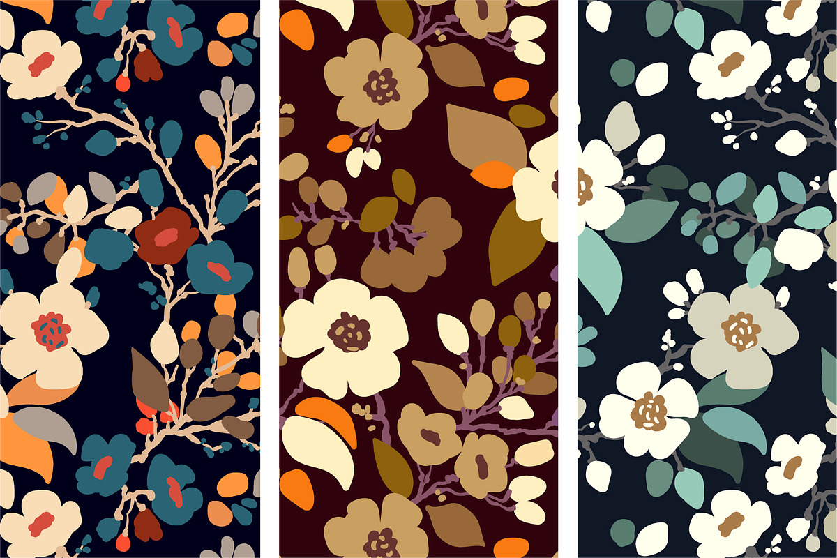 3 Decor Floral patterns, a Pattern Graphic by Sunny_Lion (Photo 1 of 4)