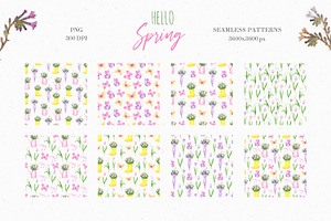 Hello Spring Watercolor Collection