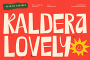 Kaldera Lovely –Playful Display Font, a Sans Serif Font by decographstud (Thumbnail 1 of 10)