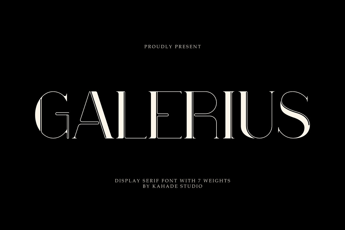 Galerius | Display Serif Font, a Serif Font by Kahade Studio (Photo 1 of 10)