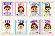Body Parts Flashcards for Kids, a Stationery Template by Designmela01 (Thumbnail 2 of 5)