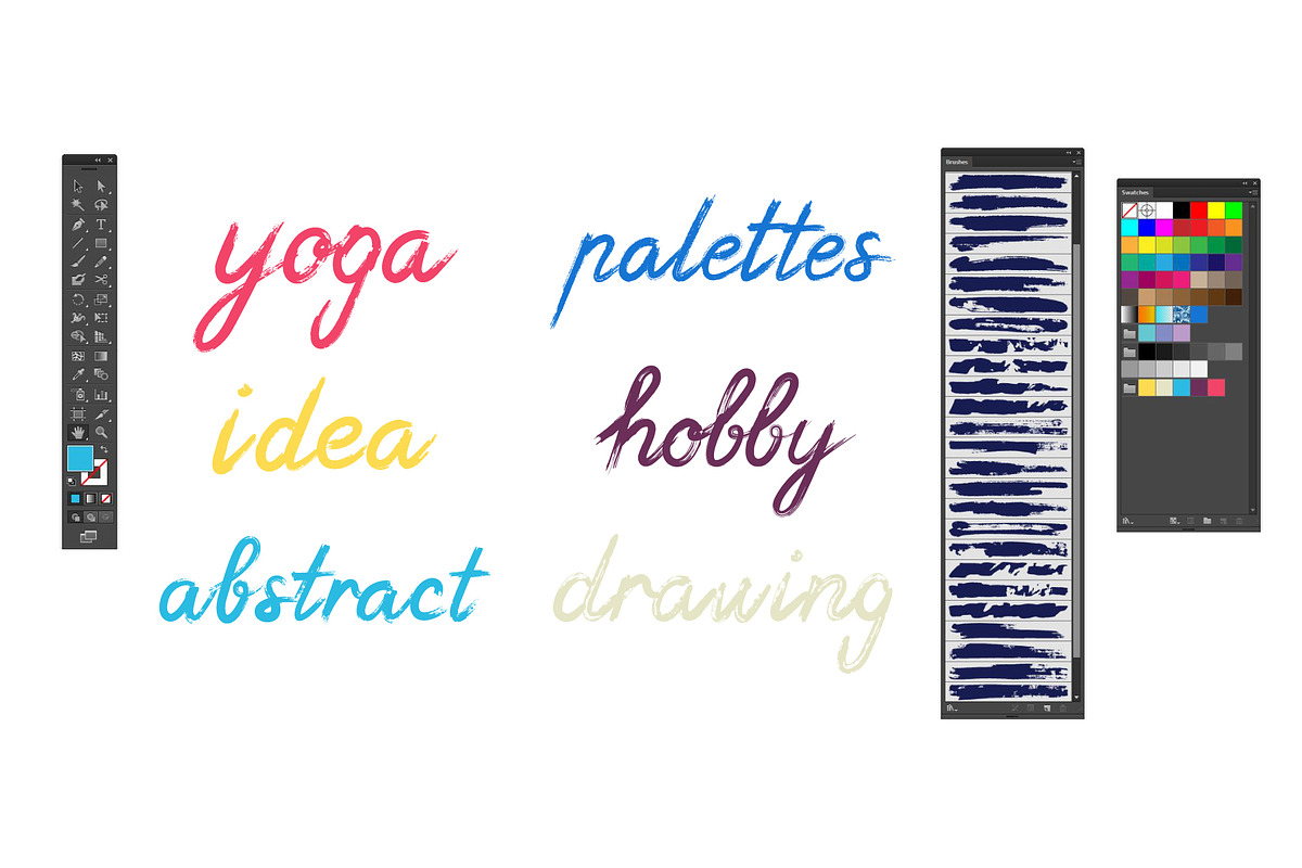 1200 Paint and Ink brushes, a Brush Add-On by Graphic patterns (Photo 7 of 8)